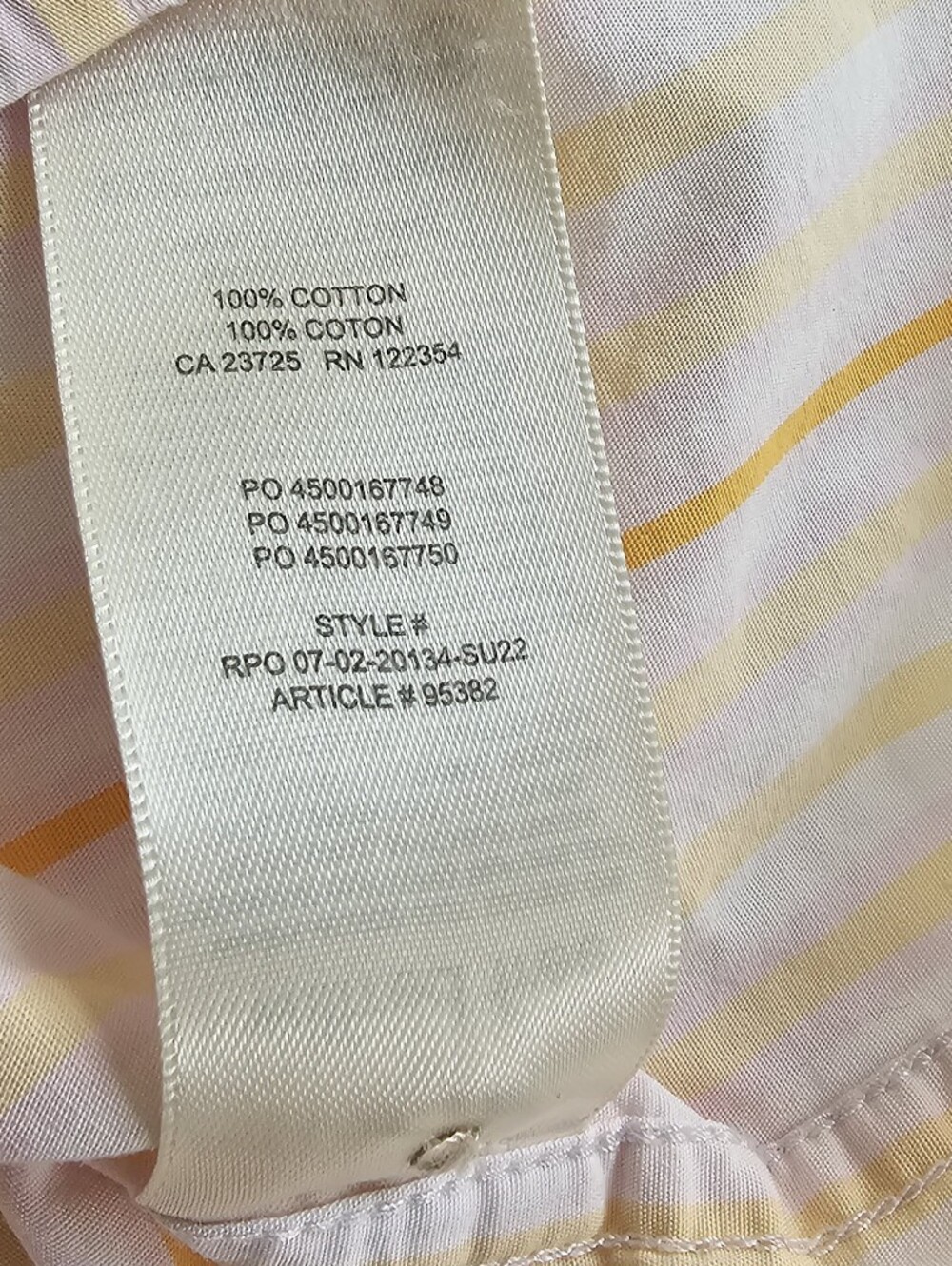 Aritzia Wilfred Free Relaxed Oversized Drop Shoulder Stripe Poplin Shirt 2XS - Picture 16 of 16